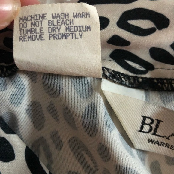 Vintage Blair Cream Leopard Print Cinched Waist Tie Neck Dress Size 12 - Picture 15 of 15